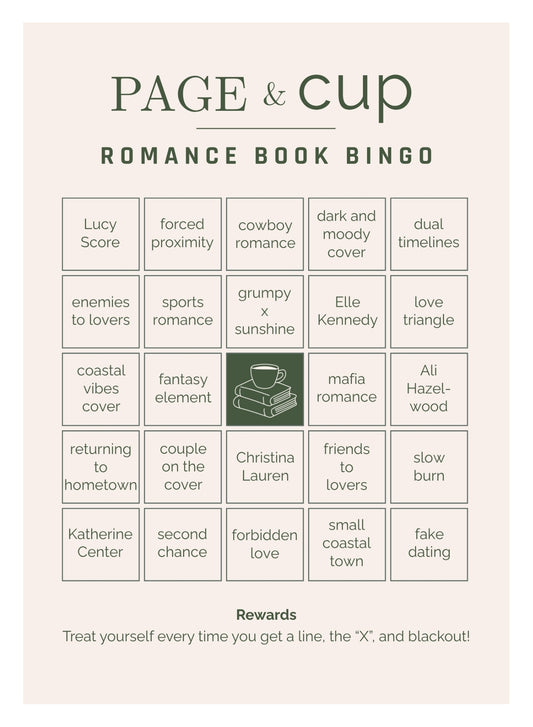 Romance Bingo Card